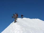 la cresta in prossimità della cima