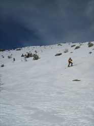 il pendio sotto la cima