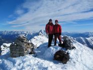 Domenico e Francesco in cima al pioltone m 2612