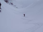 Nel canalino a metà vallone