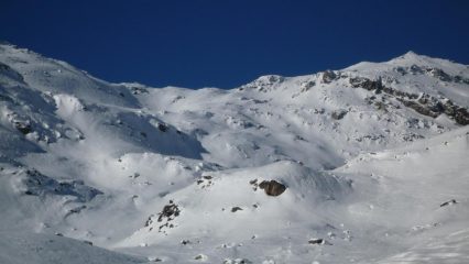 il percorso  con neve intonsa