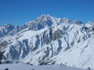 dalla vetta veduta verso il Monte Bianco