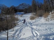 Discesa sopra rifugio Rey