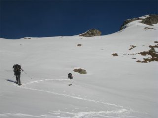 Verso la sella da dove inizia la cresta