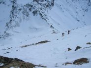 in discesa dalla vetta