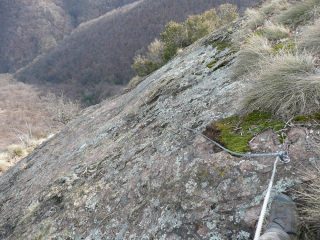 Arrivo della ferrata, ramo di sinistra.
