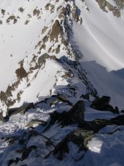 la cresta vista dalla cima