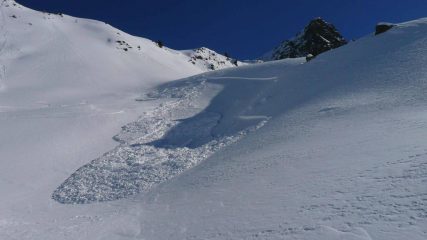 Slavina provocata dal passaggio di un singolo sciatore in un tratto nemmeno troppo ripido