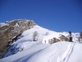 Ultimi metri sulla cresta finale dal colle