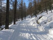 il primo tratto di salita appena dopo Rhuilles