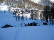 l'arrivo alla baita
