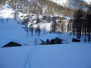 l'arrivo alla baita