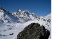 Il Pic Gaspard salendo alla Pointe de Rou d'Arsine
