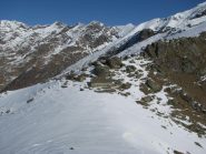 Dalla cima, le baite Colli