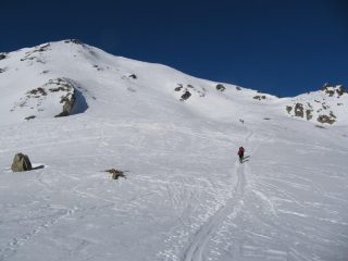 Pendii finali della Punta Valletta (la foto non rende le pendenze che sono sostenute)