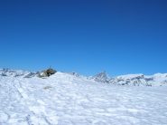 Omino in vetta con vista sul Cervino