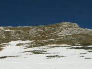 Tratto senza neve sotto la Cima Cars