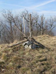 La catasta di legno di vetta