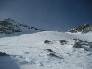 inizia la salita sulla calotta finale