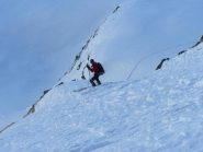 dario sul vuoto dell'ultima rampetta in basso per uscire dalla cengia