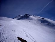 dal colle delle vallete, la neve portate (e si vede dalle tracce!)