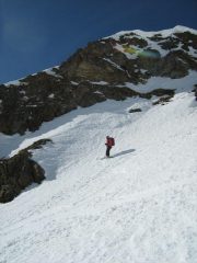 in discesa poco sotto la cima