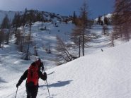 In salita nella Comba Scura