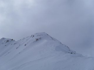 l'arrivo in cresta sotto l'anticima