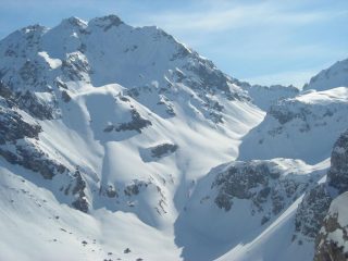 di fronte i pendii della becca d'arbière