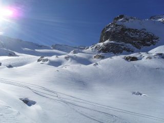 in vista del colle ed i ripidi finali