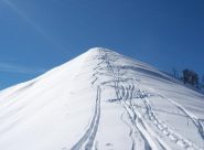 Il ripido pendio finale x la Testa del Mater