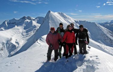 Un gruppetto in vetta