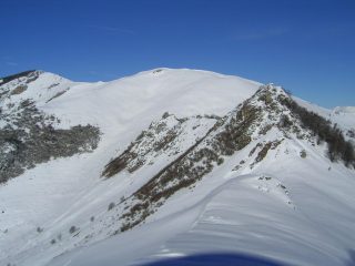 Salendo al Tagliarè, vista su Rocche Calera, La Rocciaia, Alpe di Rittana, Beccas di Mezzodì