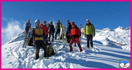 Gruppo Evergreen in vetta a punta Palit