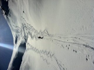 la discesa dal colle del Gran Pelà