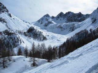 Più in basso come appare Prato Ciorliero e il Passo della Gardetta (oggi frequentato da 6 o 7 escursionisti)