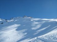 il bellissimo pendio sotto la cima