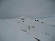 traverso finale pochi metri sotto la vetta del Camino