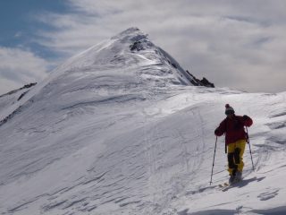 Dalla quota 2713m al colle Chardonnet