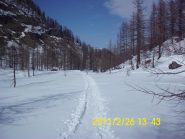 Lungo la discesa, tempo ormai al bello