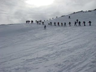 skialp verso il colle delle Vallette