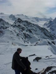 dalla cima sciistica il colmet e dietro il rutor