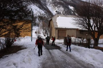 appena partiti da Larche (26-2-2011)