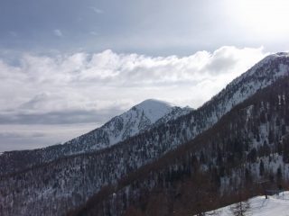 la parte alta della salita vista dalle piste