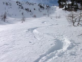 bella neve anche sotto la paretina nord