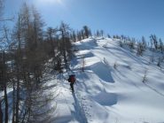 La cresta verso la quota 2020