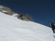 Sotto la vetta, versante sud.