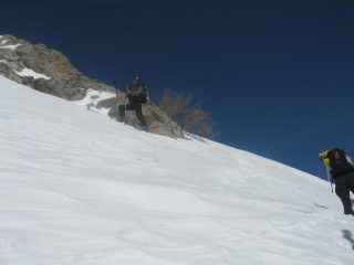 Sotto la vetta, versante sud.