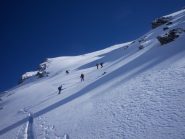 pendio canale diretto alla vetta