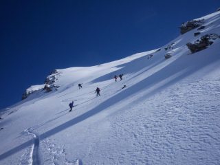 pendio canale diretto alla vetta